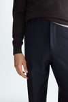 Textured wool relaxed fit trousers