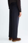 Textured wool relaxed fit trousers