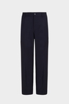 Textured wool relaxed fit trousers