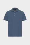 Spread collar piqué polo shirt
