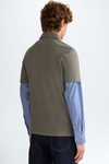 Spread collar piqué polo shirt