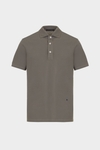 Spread collar piqué polo shirt