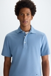 Spread collar piqué polo shirt