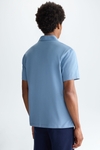 Spread collar piqué polo shirt