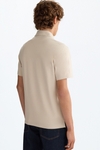 Spread collar piqué polo shirt