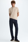 Spread collar piqué polo shirt