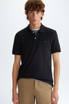 Piqué slim fit polo shirt