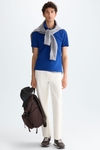 Piqué slim fit polo shirt