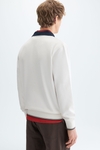 Polo collar technical sweatshirt