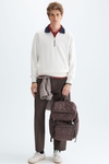 Polo collar technical sweatshirt