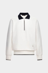 Polo collar technical sweatshirt