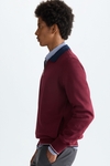 Polo collar technical sweatshirt