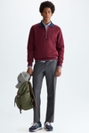 Polo collar technical sweatshirt