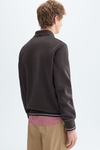 Polo collar technical sweatshirt