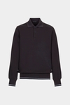 Polo collar technical sweatshirt