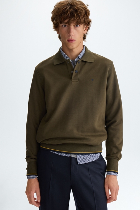 SUDADERA TÉCNICA CUELLO POLO