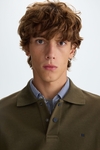 Polo collar technical sweatshirt