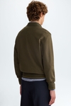 Polo collar technical sweatshirt