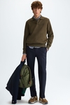 Polo collar technical sweatshirt