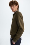 Polo collar technical sweatshirt