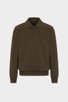 Polo collar technical sweatshirt