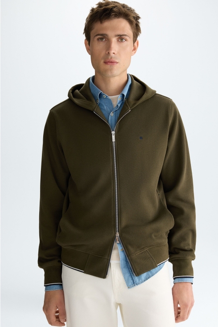 SUDADERA PIQUÉ TÉCNICO CAPUCHA