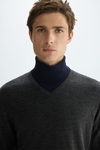Merino wool V-neck sweater