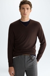 Merino wool V-neck sweater