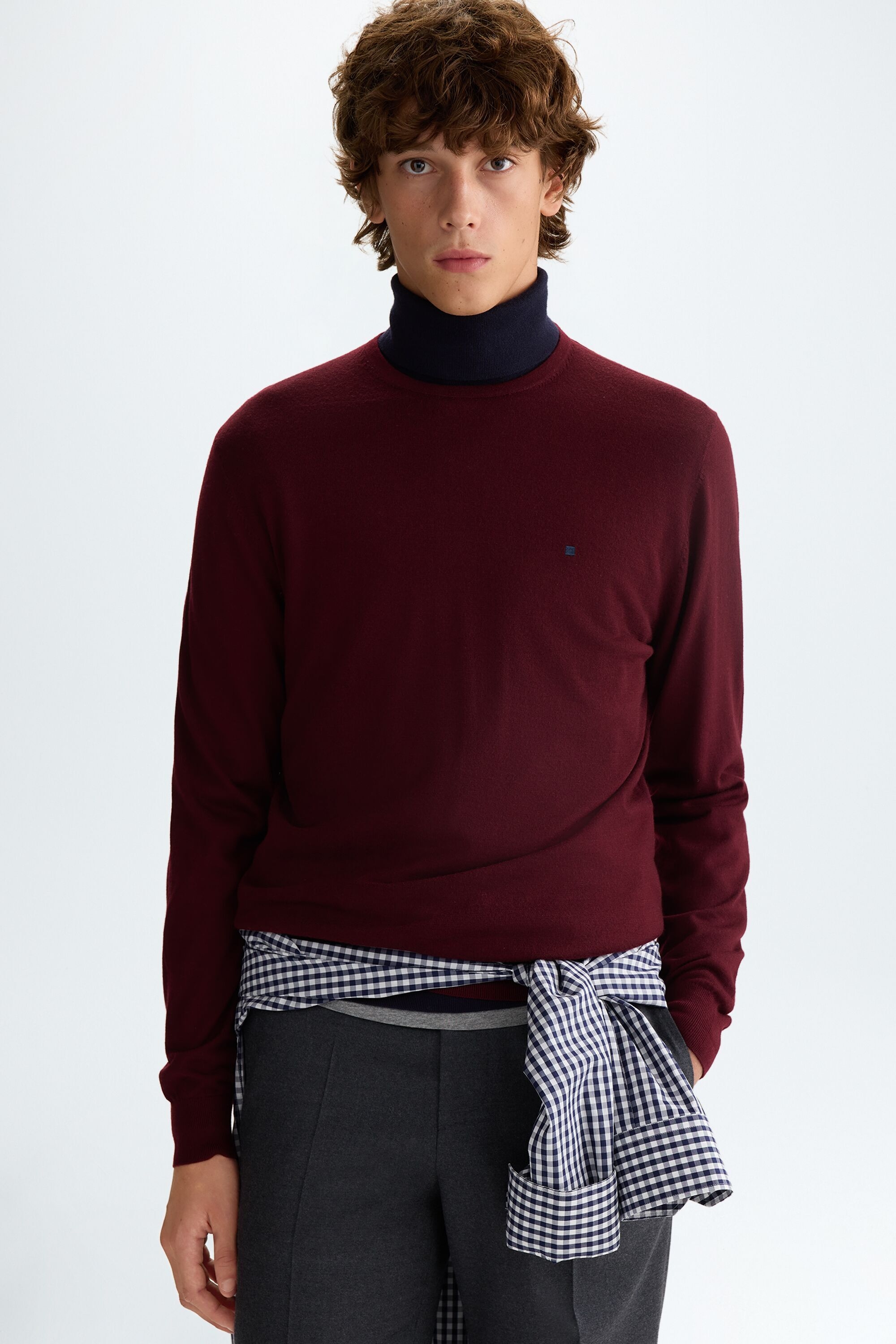 Merino wool crew-neck sweater