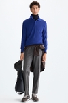 Merino wool knit polo shirt
