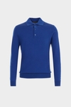 Merino wool knit polo shirt
