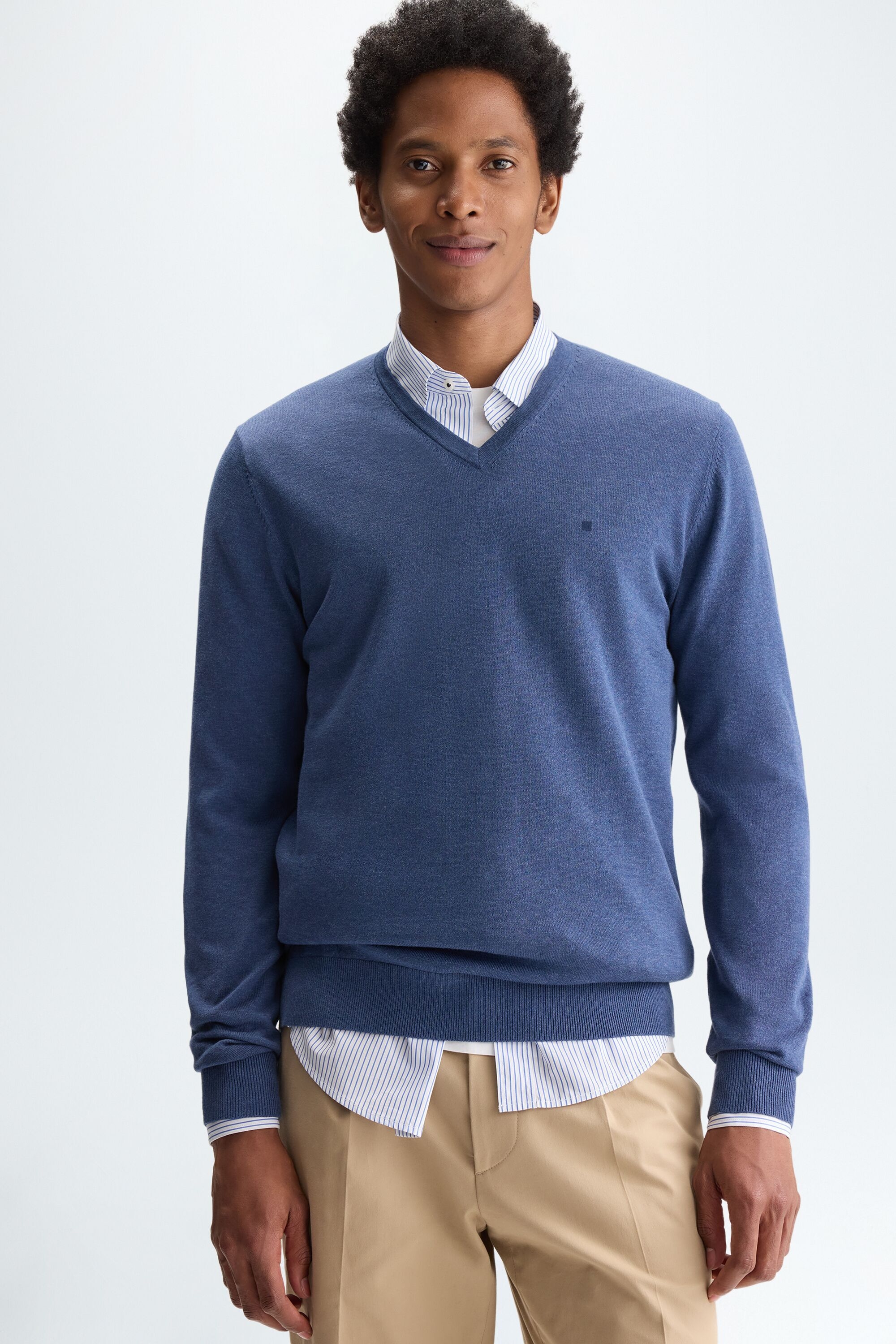Cotton V-neck sweater