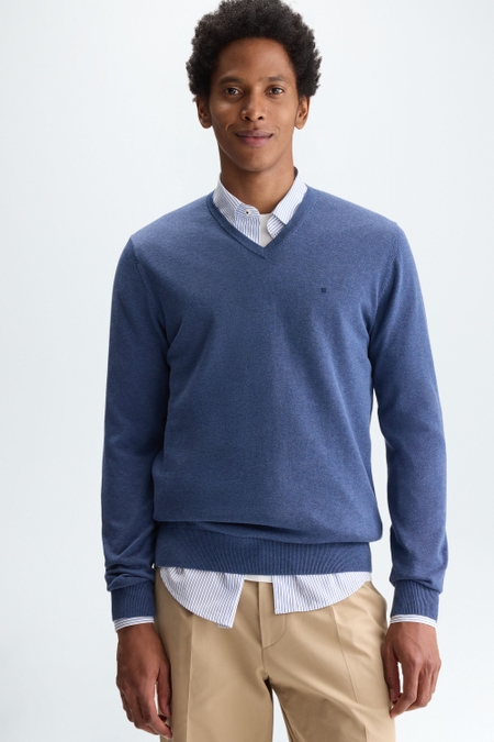 COTTON V-NECK SWEATER