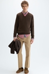 Cotton V-neck sweater