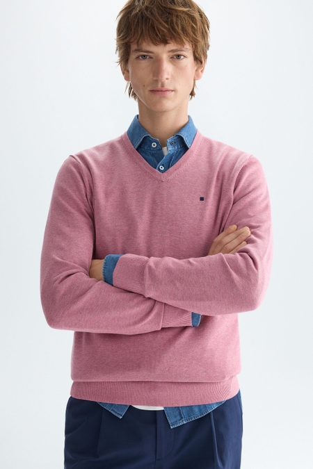 JERSEY ALGODÓN CUELLO PICO