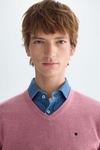 Cotton V-neck sweater