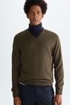 Pima cotton V-neck sweater