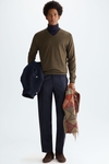 Pima cotton V-neck sweater