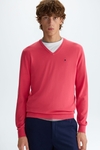 Pima cotton V-neck sweater