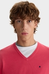 Pima cotton V-neck sweater