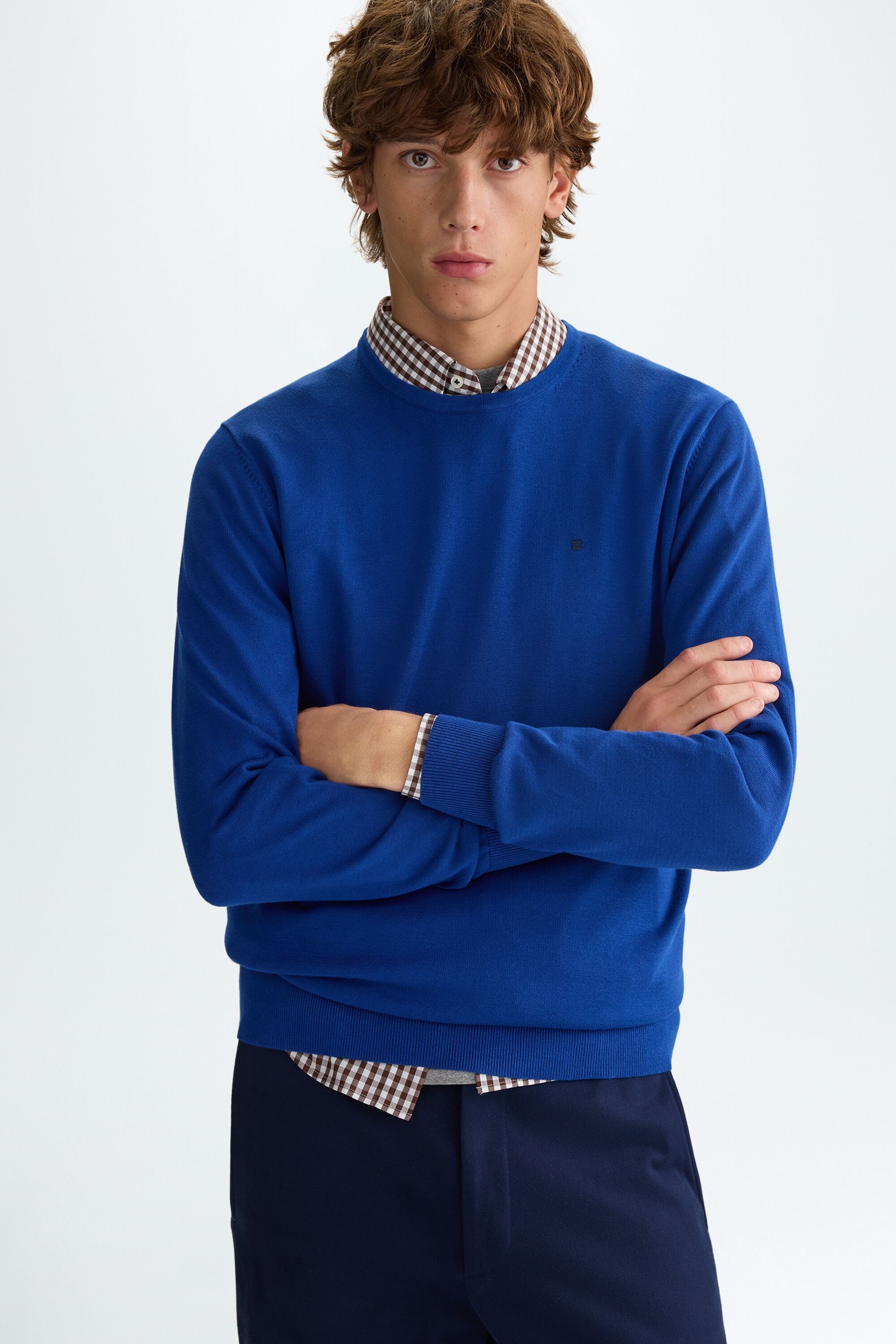 Pima cotton crew-neck sweater