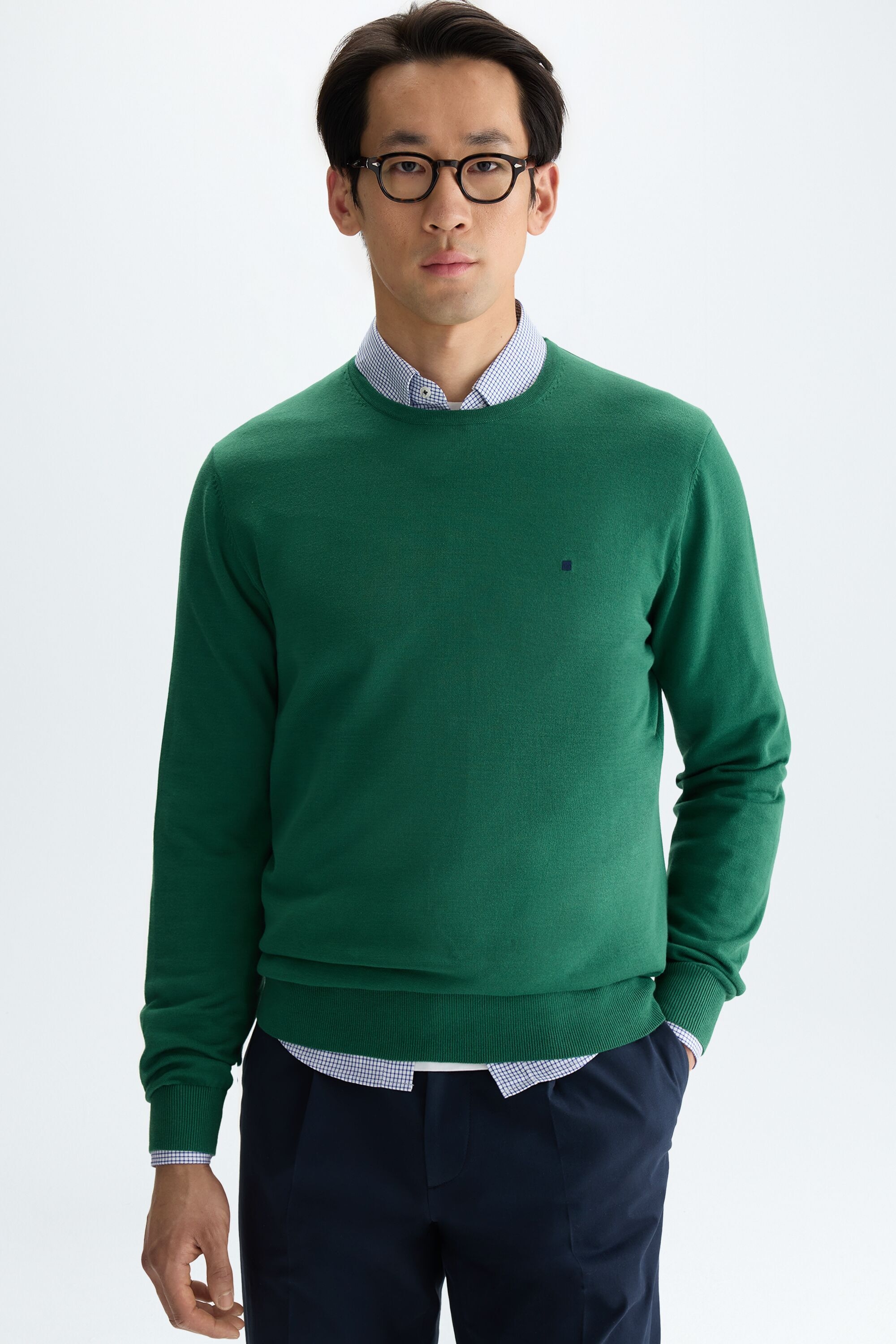 Pima cotton crew-neck sweater
