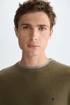 Textured pima cotton sweater