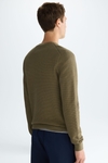 Textured pima cotton sweater