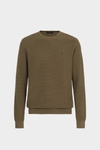 Textured pima cotton sweater