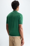 Origami textured knit polo shirt