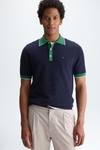 Textured knit polo shirt