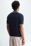 Textured knit polo shirt