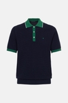 Textured knit polo shirt