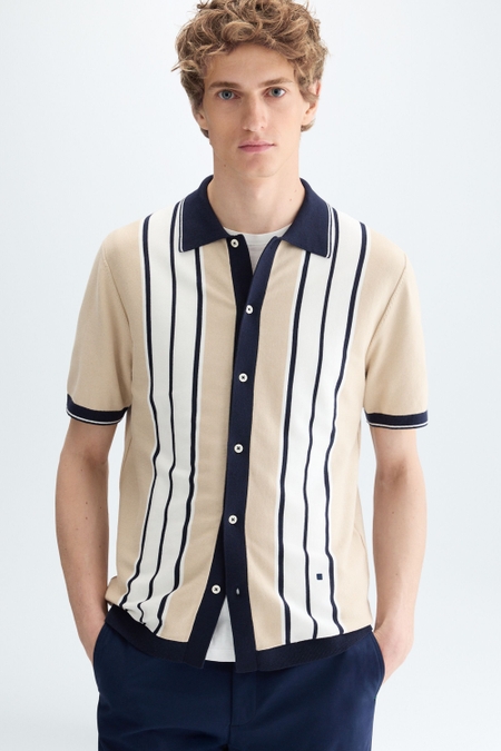 STRIPED KNIT SHIRT